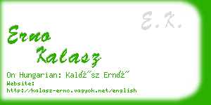 erno kalasz business card